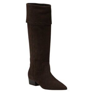 NAPOLEONI Made In Italy Suede High Shaft Snip Toe Boots